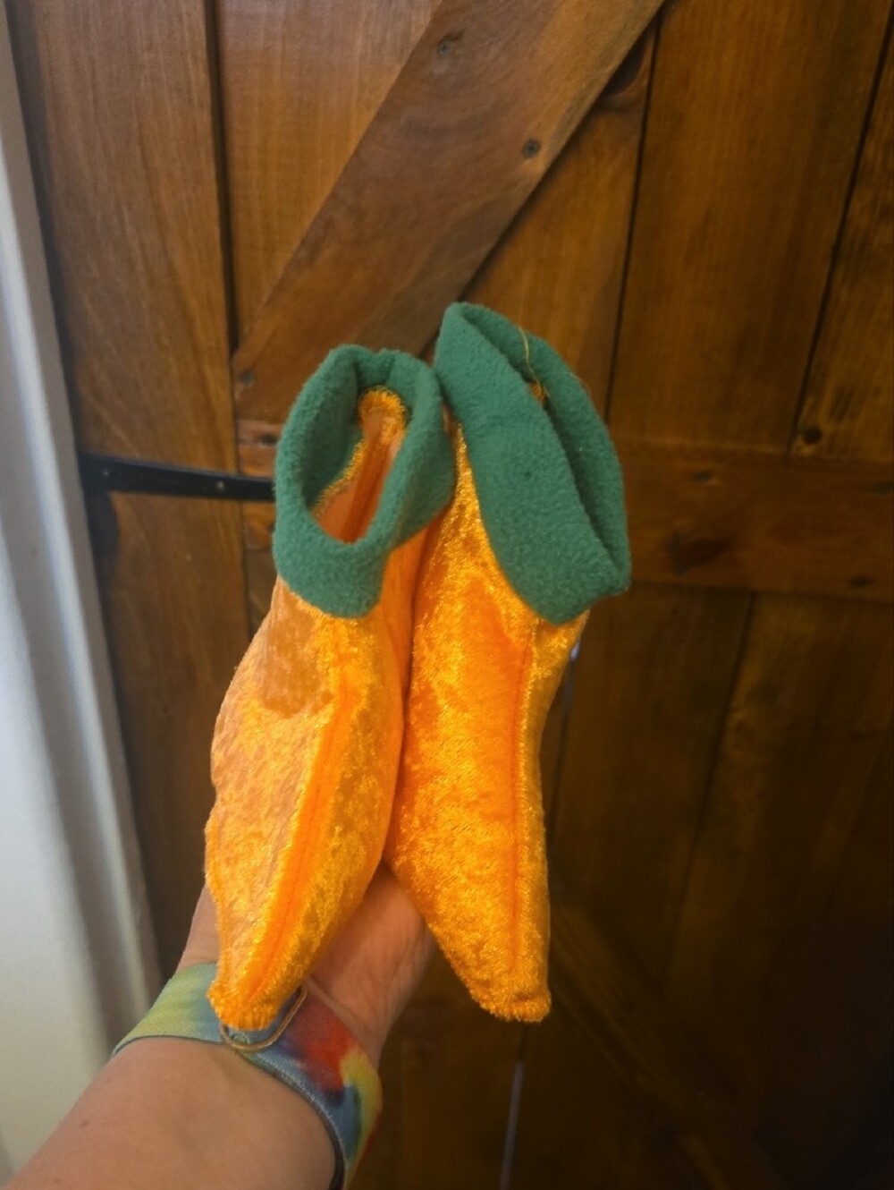 Spirit Orange Pumpkin Infant Costume with Green Collar - Picture 3 of 4